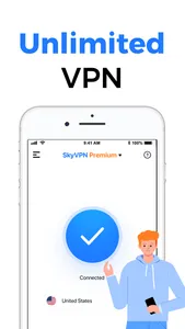 SkyVPN - Unlimited VPN Proxy screenshot 1