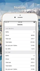 Simple Fuel Tracker - MPG Calculator, Mileage log screenshot 3