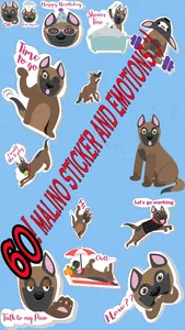 MaliMoji Belgian shepard emoji stickers screenshot 0