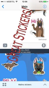 MaliMoji Belgian shepard emoji stickers screenshot 1