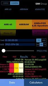 Sim DATA Calculator screenshot 0
