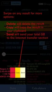 Sim DATA Calculator screenshot 2