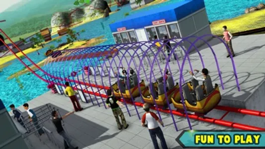 Theme Park Roller Coaster Ride screenshot 3