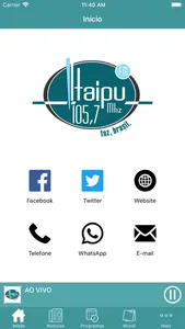 Rádio Itaipu FM 105,7 MHZ screenshot 0