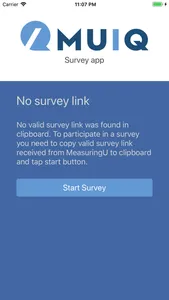 MUIQ Survey App screenshot 0