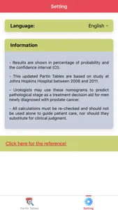 Urology Partin Tables screenshot 1