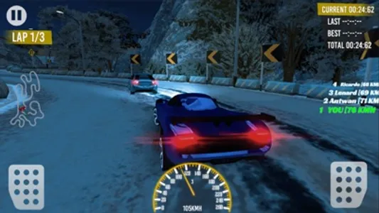 Night Race Mountain Car Racing screenshot 2