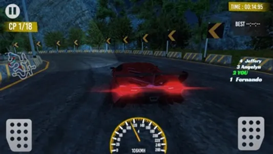 Night Race Mountain Car Racing screenshot 3