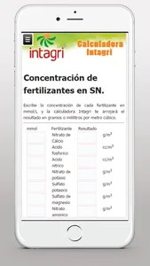 Calculadora Intagri screenshot 2