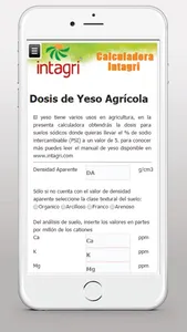 Calculadora Intagri screenshot 3