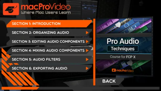 Pro Audio Course for FCP X screenshot 1