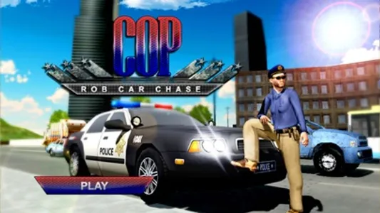 Cop Rob Car Chase & 3D City Driving Simulator screenshot 0