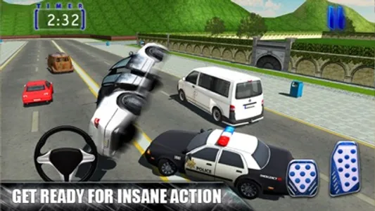 Cop Rob Car Chase & 3D City Driving Simulator screenshot 2