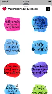 Watercolor Love Messages screenshot 1