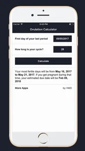 Ovulation Calculator App screenshot 0