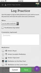 Arhatic Yoga Journal screenshot 2