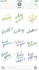 Hustle Calligraphy - Handwritten Font Stickers screenshot 2