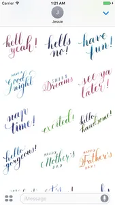 Hustle Calligraphy - Handwritten Font Stickers screenshot 3