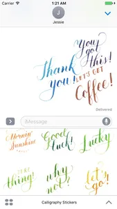 Hustle Calligraphy - Handwritten Font Stickers screenshot 4