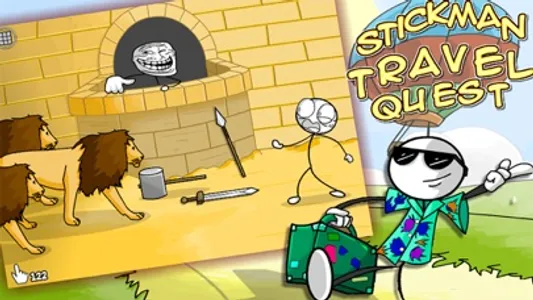 Stickman Travel Quest - Puzzle Adventure Game screenshot 0