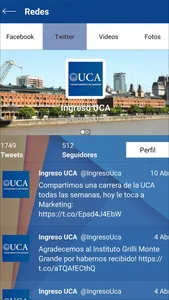 UCA - Departamento de Ingreso screenshot 2