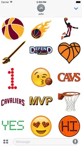 Cavaliers Basketball Stickers screenshot 1