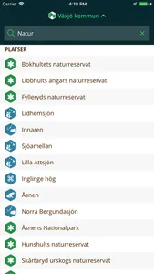 Växjö Naturkarta screenshot 5