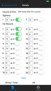 My NRA Rifle Match Score Sheet screenshot 2