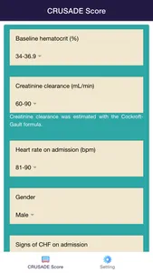 Crusade Risk Score for ACS screenshot 0