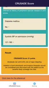 Crusade Risk Score for ACS screenshot 1