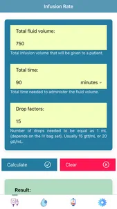 Pocket Infusion Calculator screenshot 0