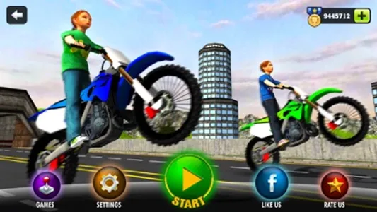 Kids MotorBike Stunt Rider - Rooftop Motorcycle 3D screenshot 0