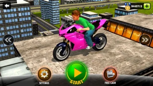 Kids MotorBike Stunt Rider - Rooftop Motorcycle 3D screenshot 1