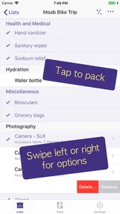 PackCheck Packing List screenshot 2