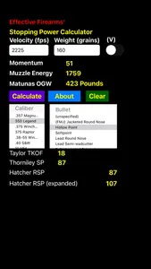 Stopping Power Calculator screenshot 0