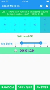Speed Math 24 screenshot 1