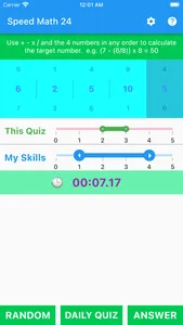 Speed Math 24 screenshot 2