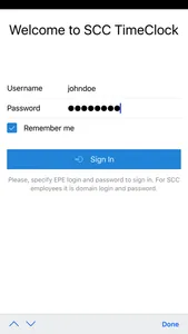 SCC Timeclock screenshot 0