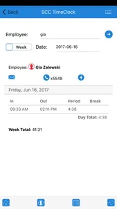 SCC Timeclock screenshot 1