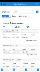 SCC Timeclock screenshot 2