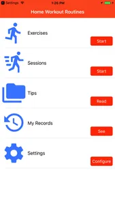Home workout routines screenshot 0