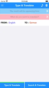 English to German screenshot 1