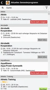Hochschulsport Uni Saarland screenshot 1