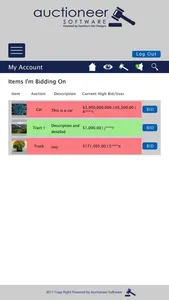 Auctioneer Software screenshot 1