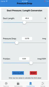 Duct Size Calculator - HVAC screenshot 2