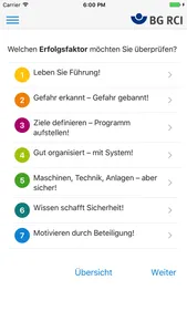 Selbstcheck screenshot 1
