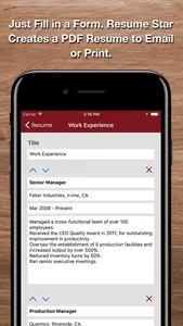 Resume Star 2: Pro CV Designer screenshot 2