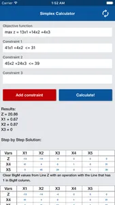 Simplex Calculator screenshot 0