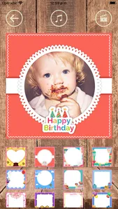 Birthday videos with frames screenshot 0