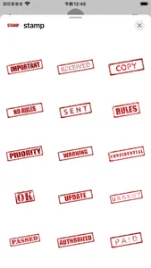 Red Rubber Stamp Stickers screenshot 1